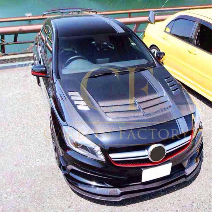 VRS Style Carbon Fibre Front Splitter for Mercedes Benz W176 A Class & A45 13-15