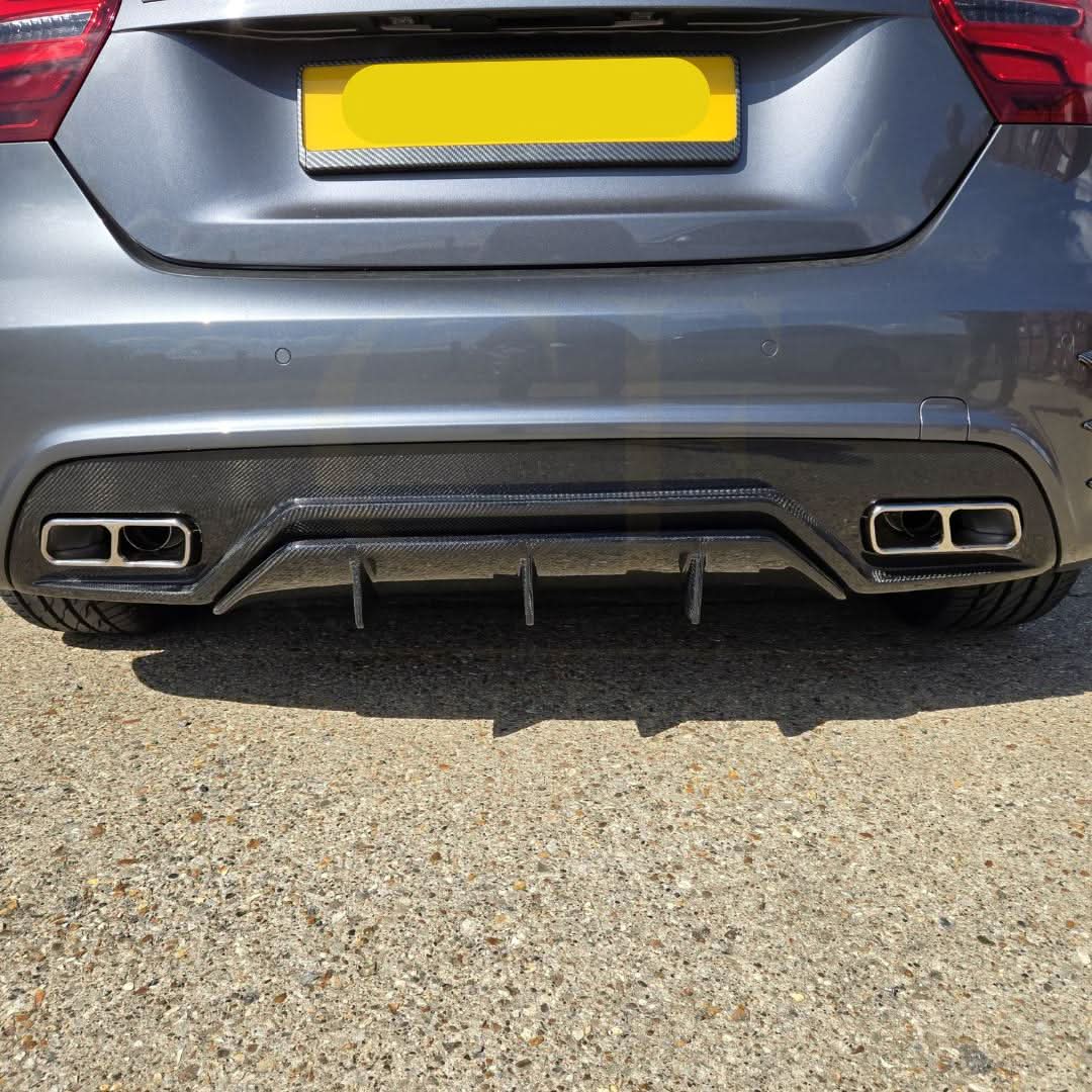 VRS Style Carbon Fibre Rear Diffuser for Mercedes Benz W176 A Class & A45 13-18