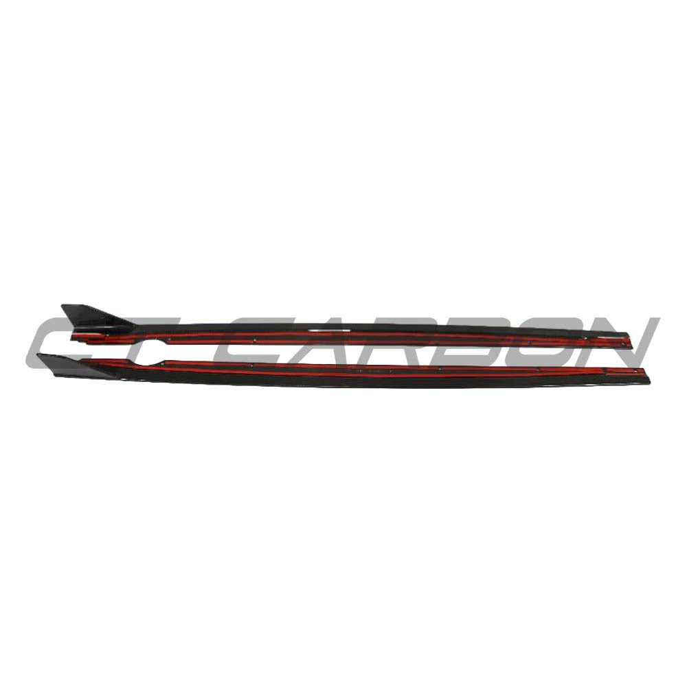 VW GOLF MK8/MK8.5 R/CS CARBON FIBRE SIDE SKIRTS - CT DESIGN