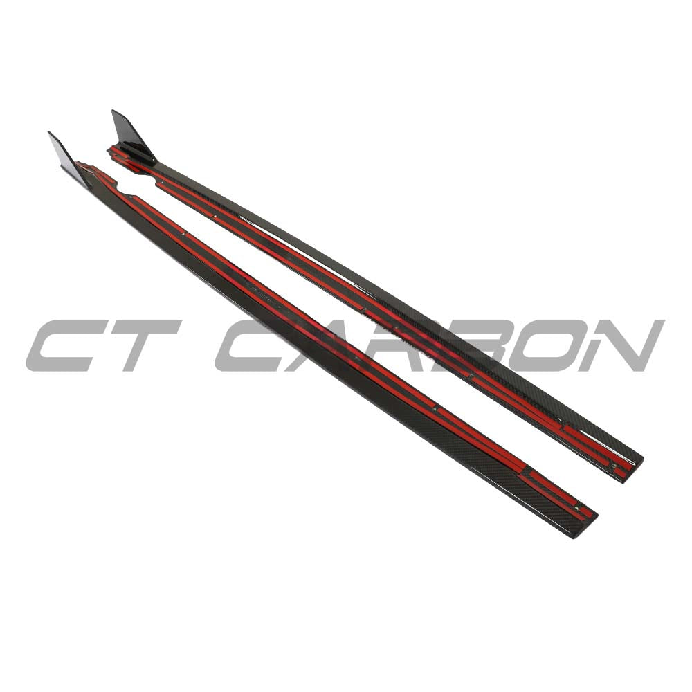 VW GOLF MK8/MK8.5 R/CS CARBON FIBRE SIDE SKIRTS - CT DESIGN