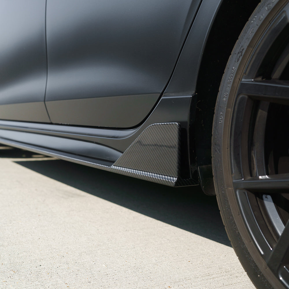 VW GOLF MK8/MK8.5 R/CS CARBON FIBRE SIDE SKIRTS - CT DESIGN