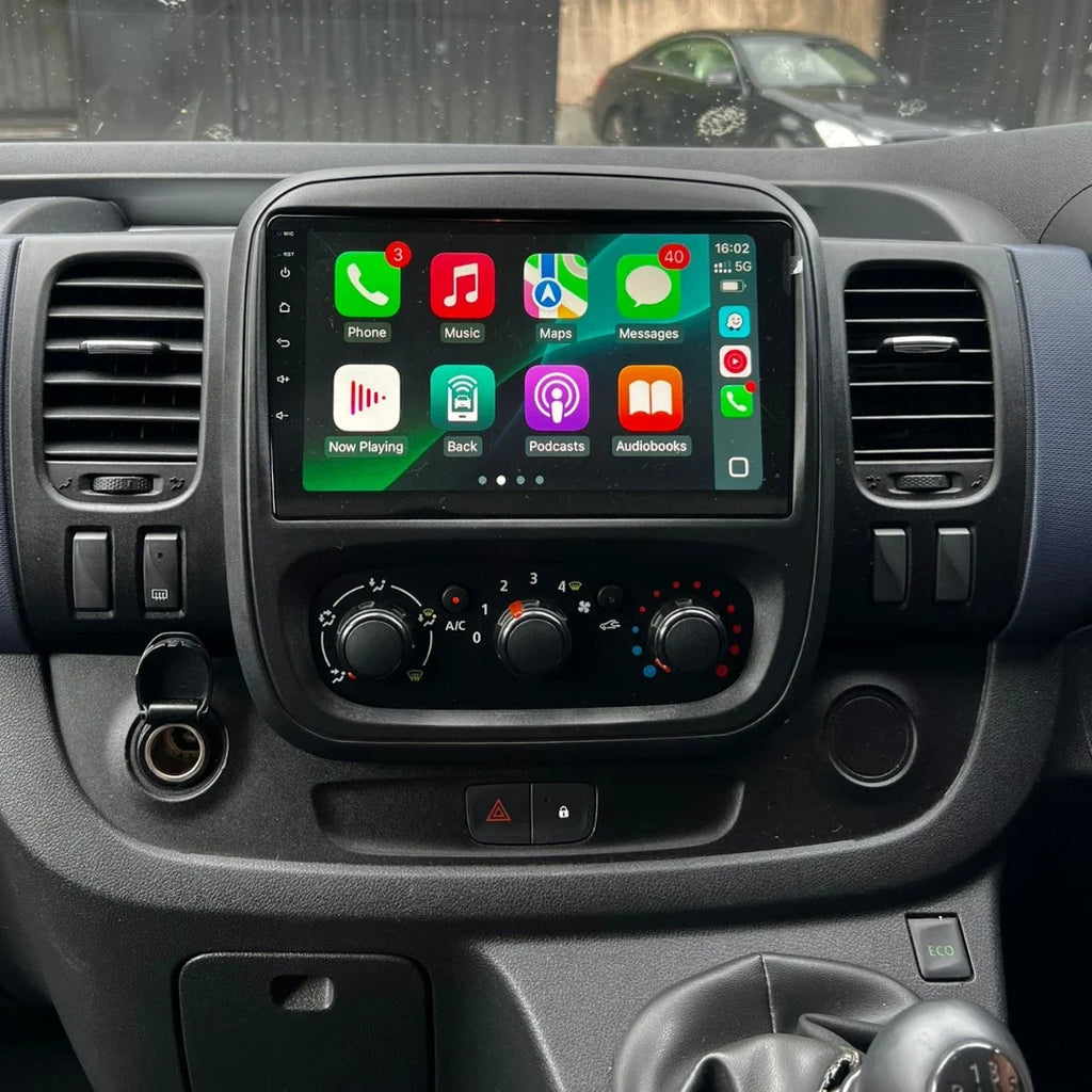 Vauxhall Vivaro Renault Trafic Apple Carplay / Android Auto 9" Stereo Upgrade