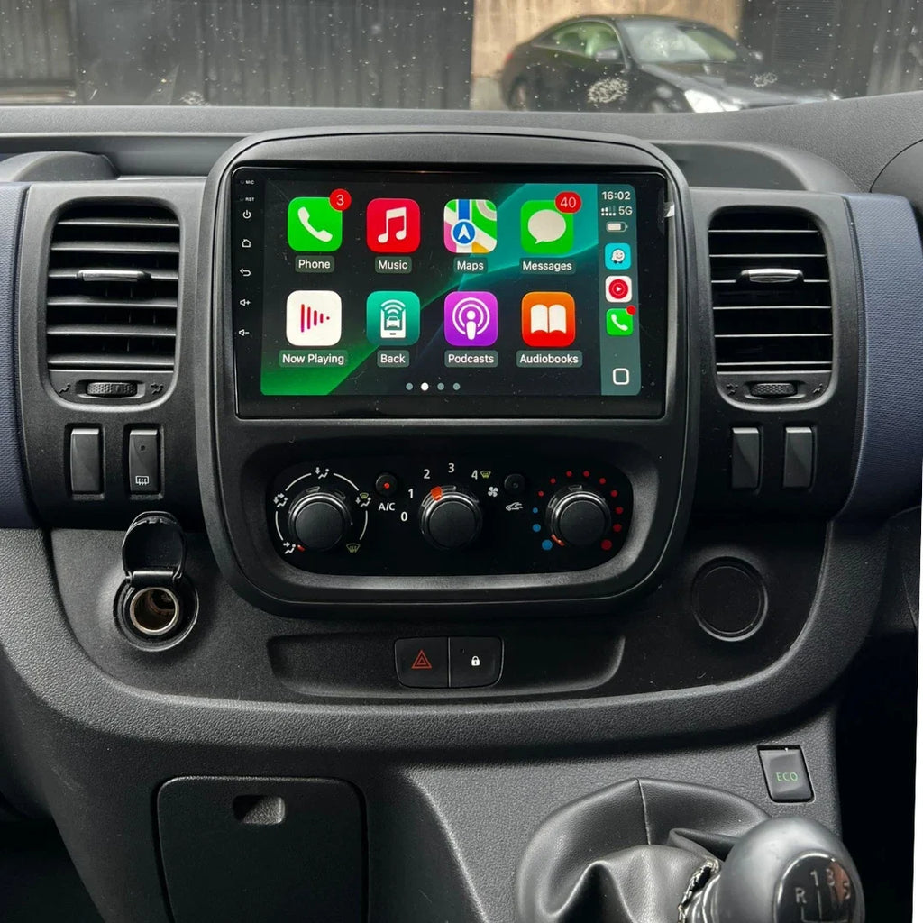 Vauxhall Vivaro Renault Trafic Apple Carplay / Android Auto 9" Stereo Upgrade