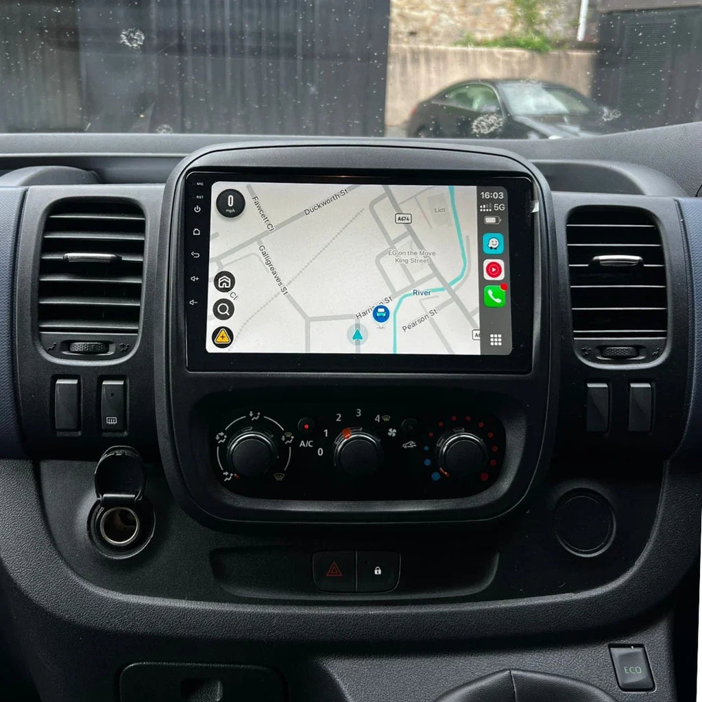 Vauxhall Vivaro Renault Trafic Apple Carplay / Android Auto 9" Stereo Upgrade