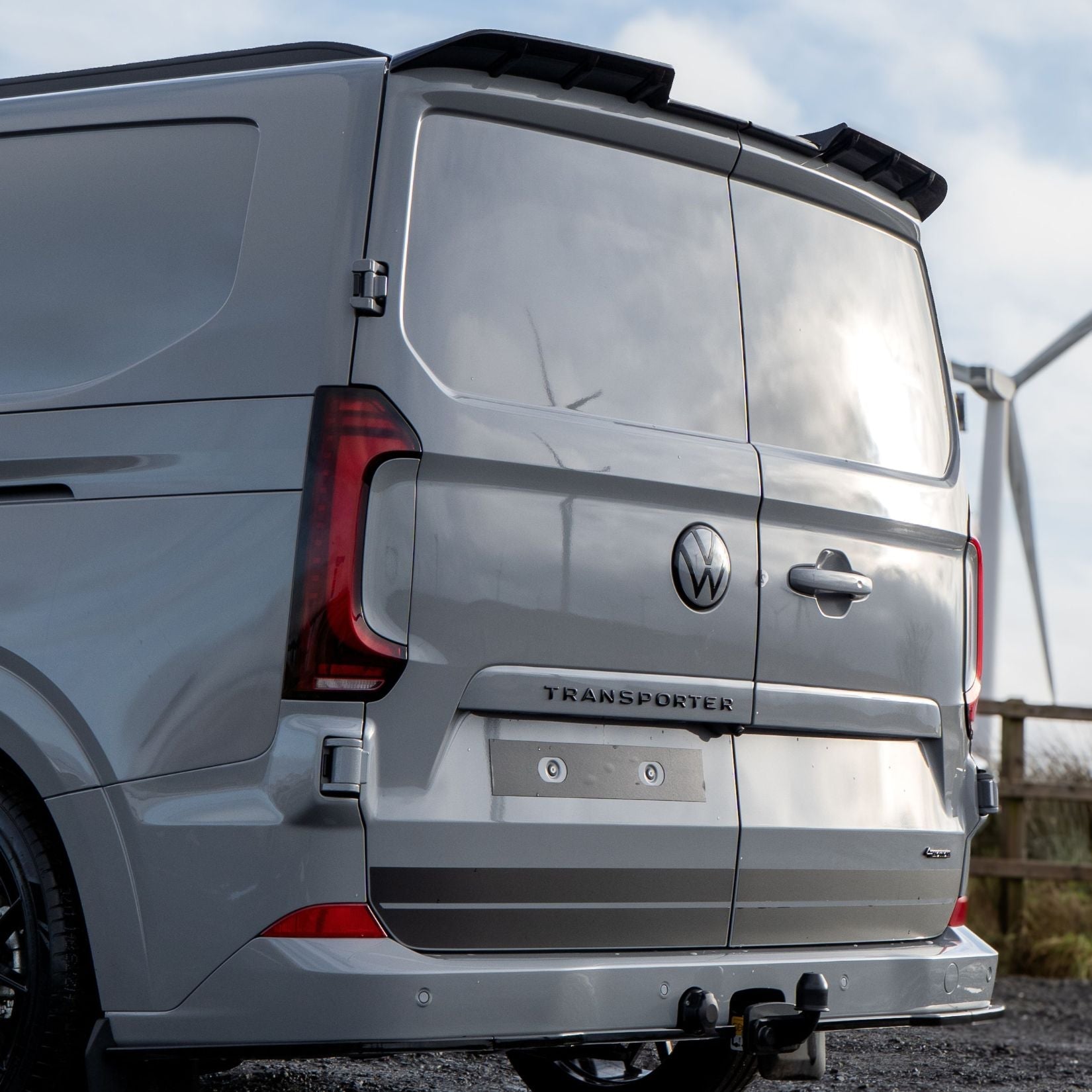 Barn Door V1 Spoiler In Gloss Black For Volkswagen Transporter T7 2025+