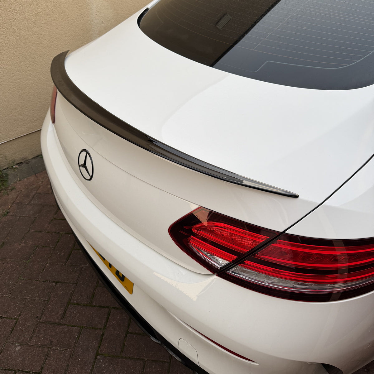 A Style Gloss Black Boot Spoiler for Mercedes Benz W205 C Class 15-21