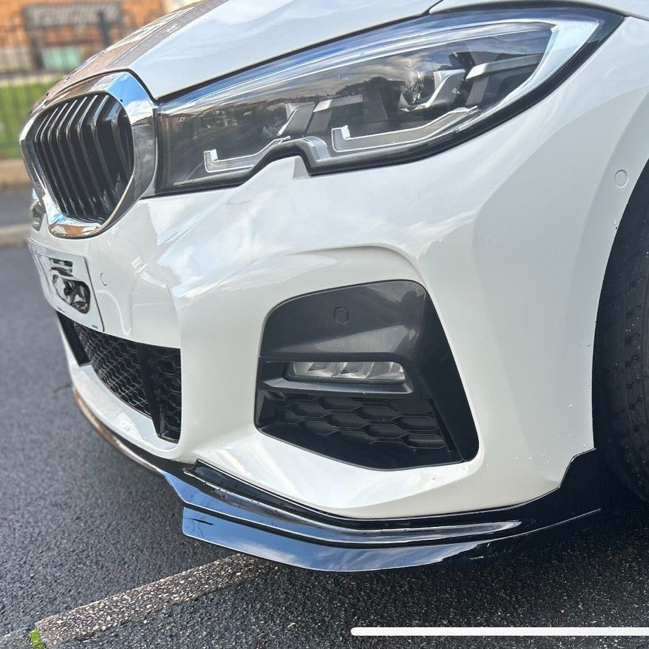 MP Style Gloss Black Front Splitter for BMW 3 Series G20 G21 Pre-LCI 19-21