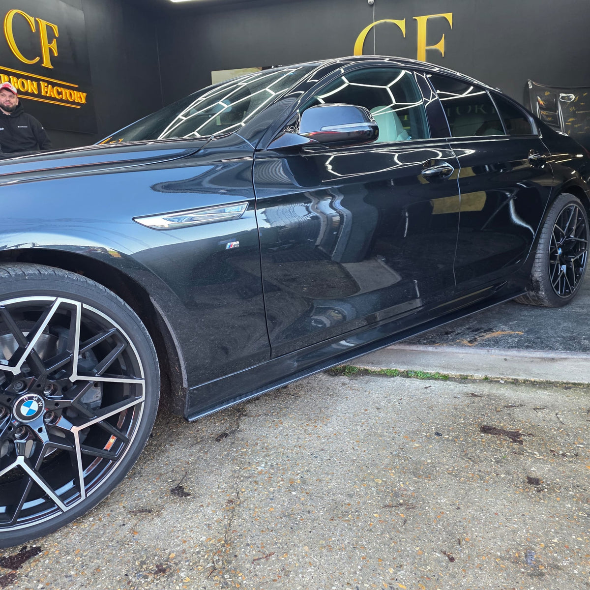 V Style Carbon Fibre Side Skirts for BMW 6 Series F06 inc M6 4 Door 11-18