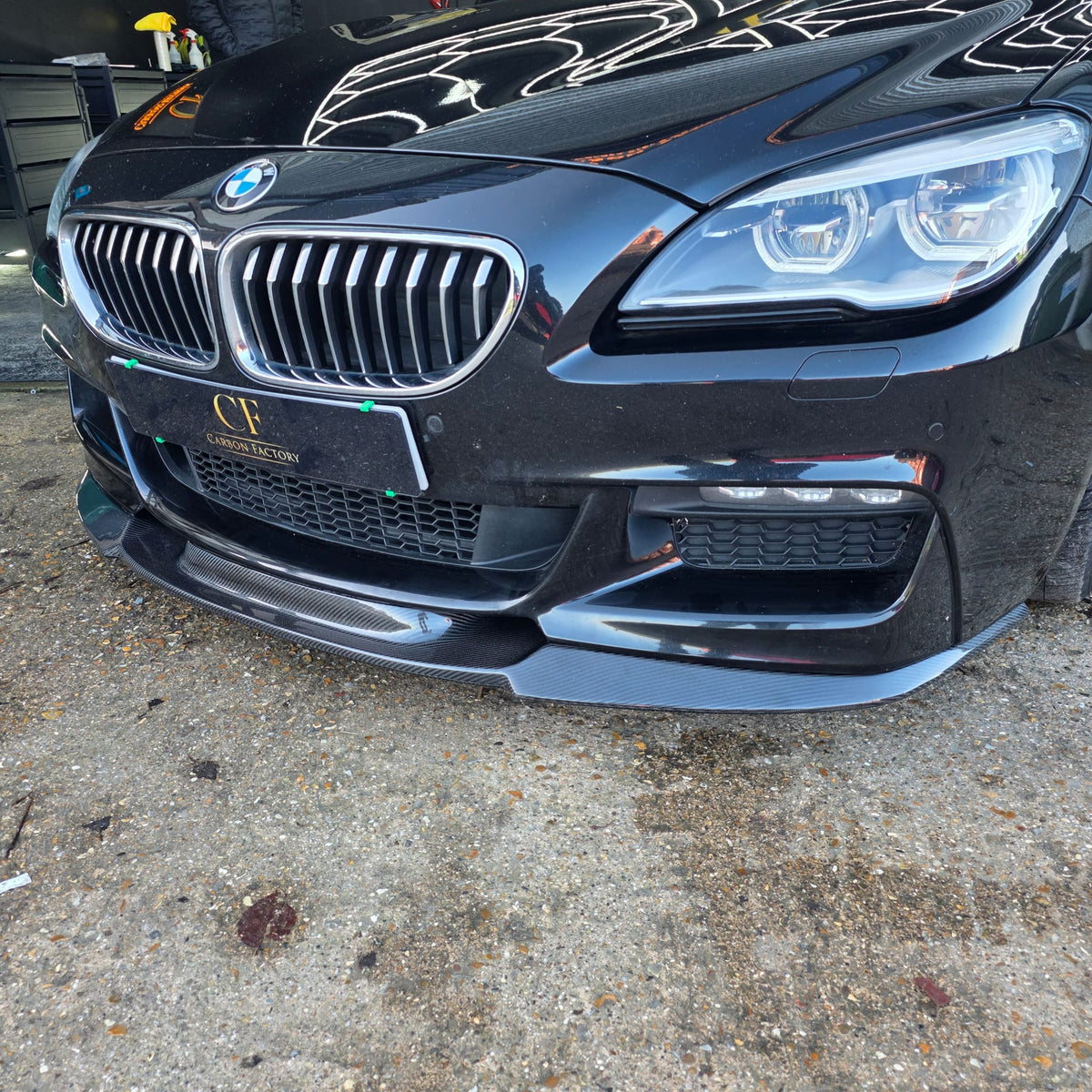 V Style Carbon Fibre Front Splitter for BMW F06 F12 F13 6 Series 11-18