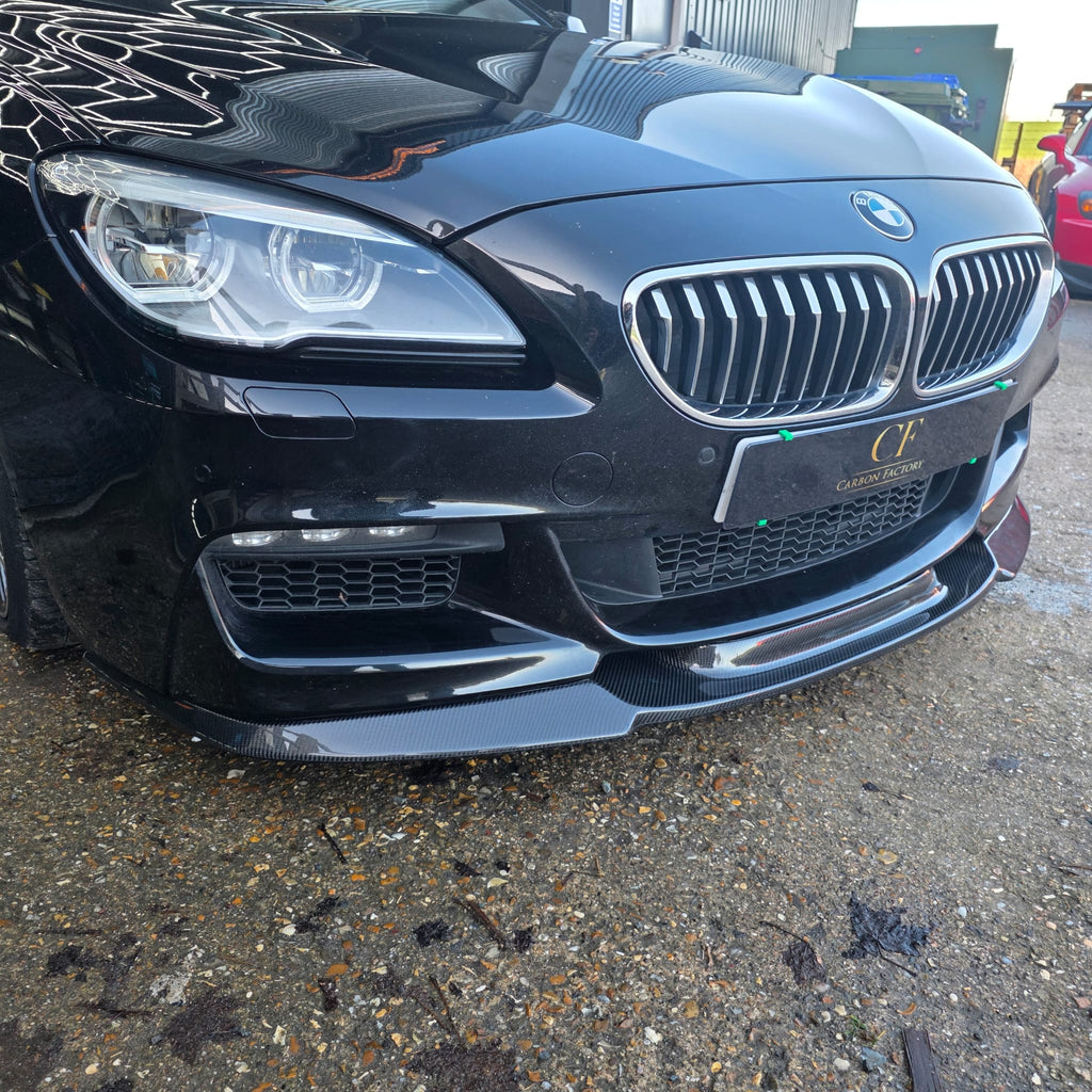 V Style Carbon Fibre Front Splitter for BMW F06 F12 F13 6 Series 11-18
