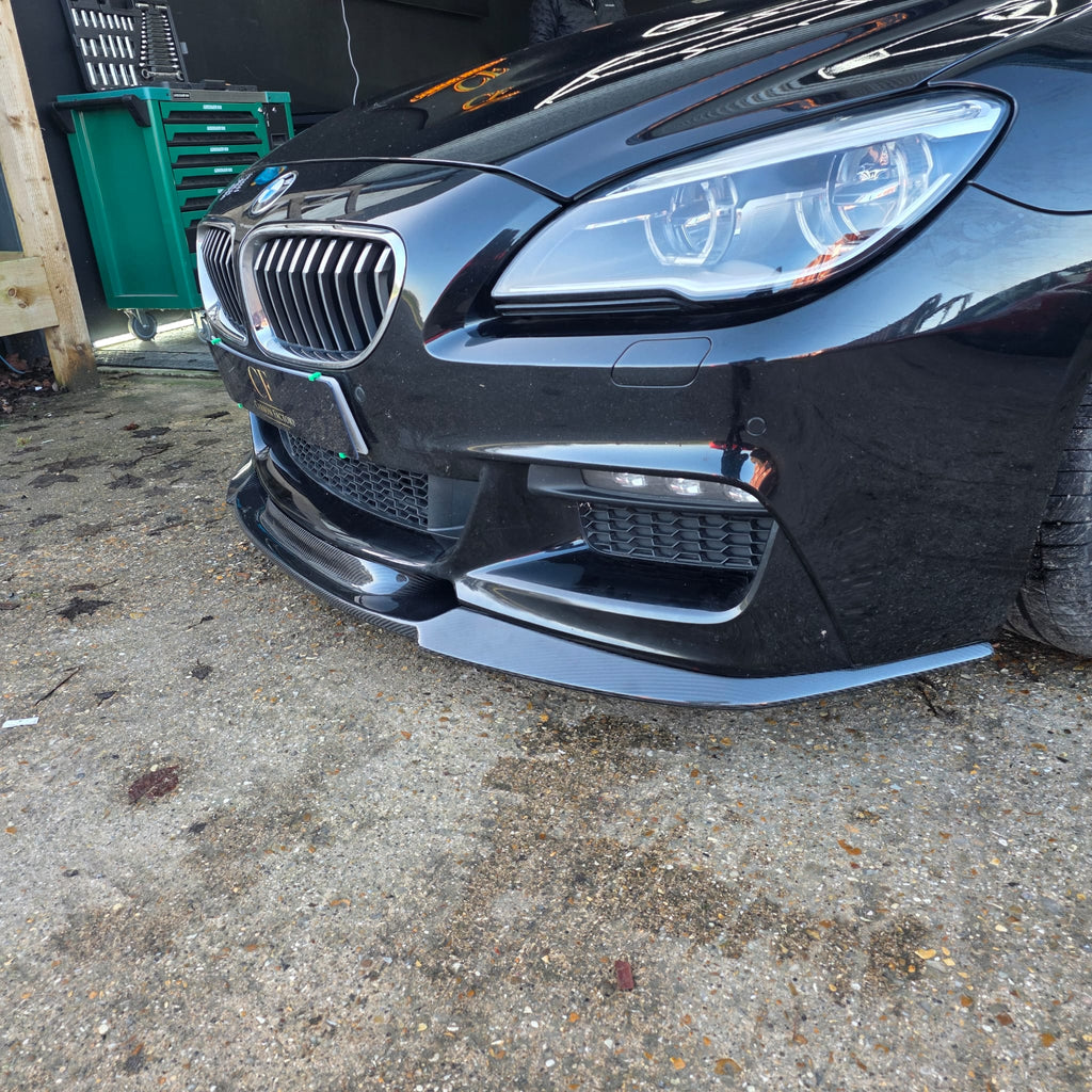 V Style Carbon Fibre Front Splitter for BMW F06 F12 F13 6 Series 11-18