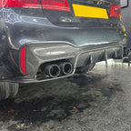 V Style Carbon Fibre Rear Diffuser for BMW G30 G31 5 Series M Sport F90 M5 17-23
