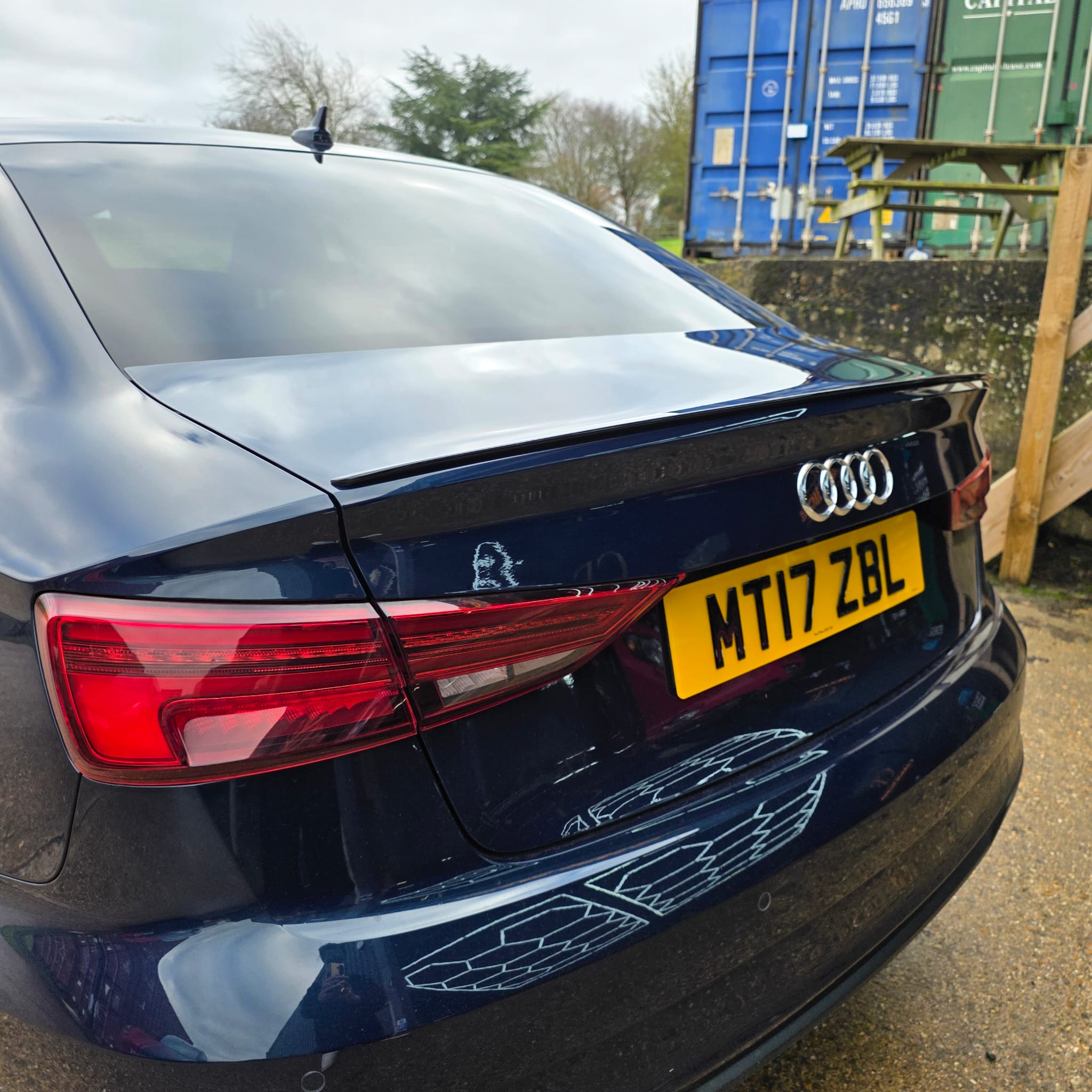 P Style Gloss Black Boot Spoiler for Audi A3 8V S3 RS3 Saloon 13-20