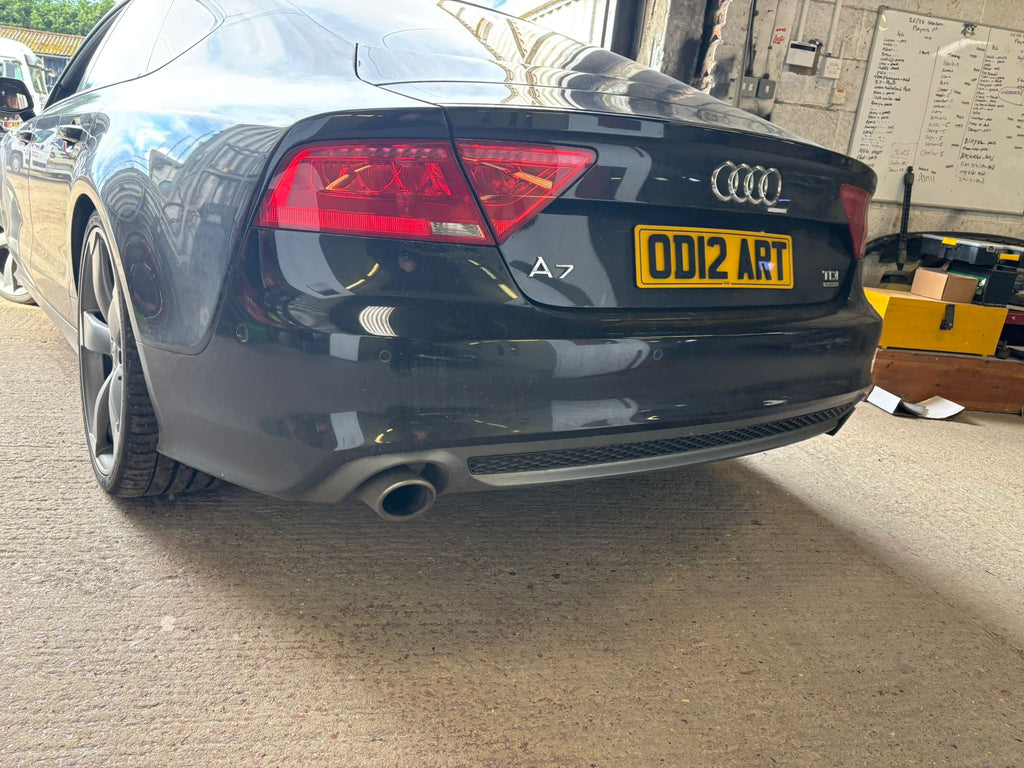 V Style Carbon Fibre Rear Diffuser for Audi 4G A7 S Line 10-14