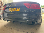 V Style Carbon Fibre Rear Diffuser for Audi 4G A7 S Line 10-14