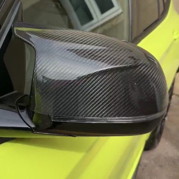 MP Style Pre-Preg Carbon Fibre Replacement Mirror Covers for BMW G01 M40 F97 X3M F98 X4M F95 X5M F96 X6M 18-25