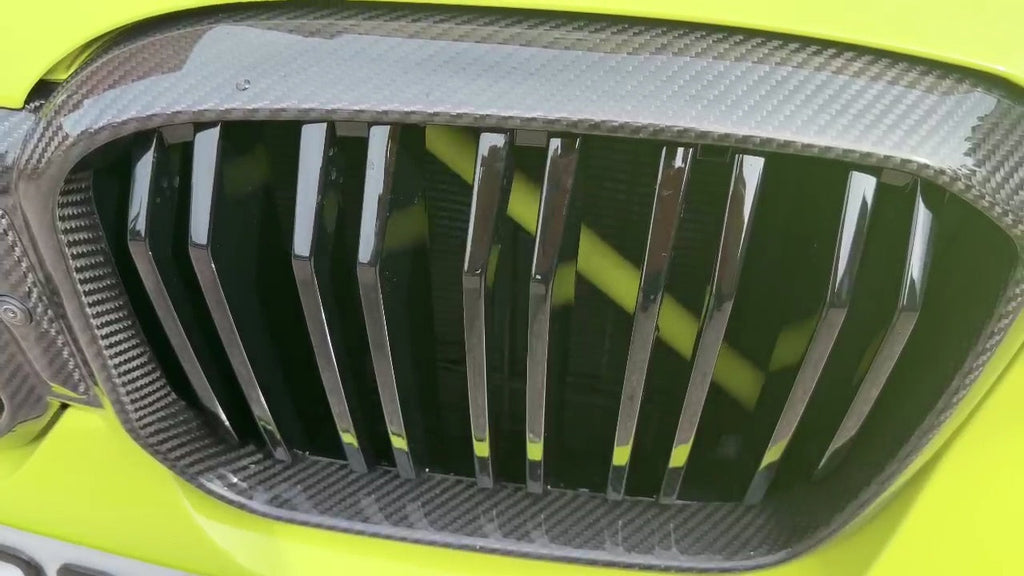 Double Slat Pre-Preg Carbon Fibre Front Grille for BMW F97 X3M F98 X4M LCI 22-26