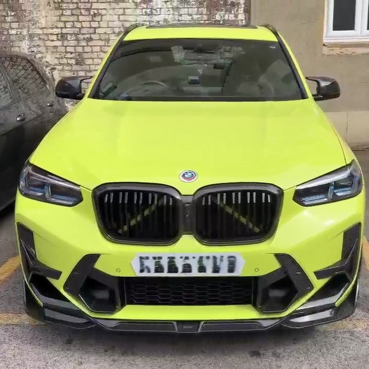 SQ Style Pre-Preg Carbon Fibre Front Splitter for BMW F97 X3M F98 X4M LCI 22-26