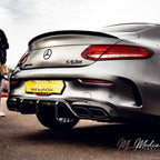Big Fin Style Carbon Fibre Rear Diffuser for Mercedes W205 C63 2 Door 15-21