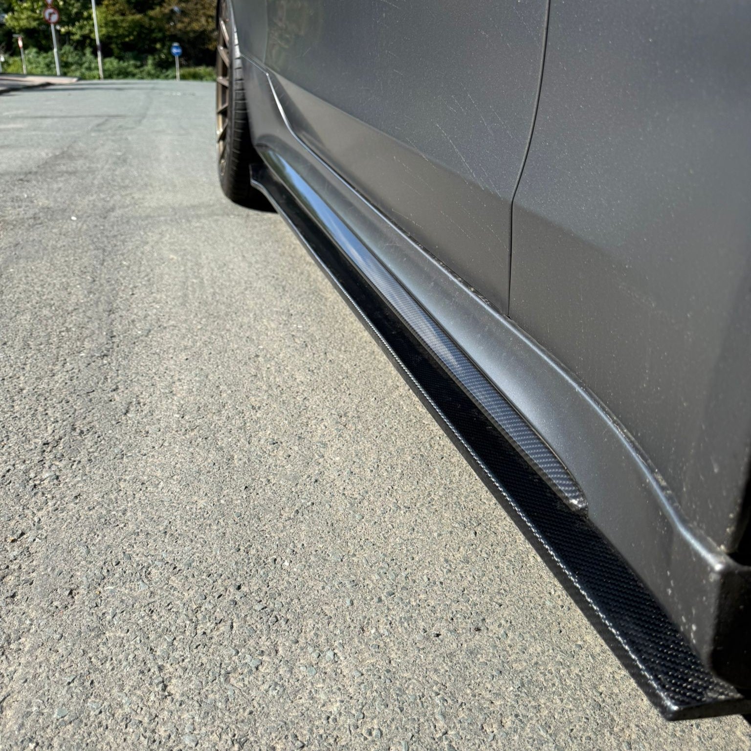 A Style Carbon Fibre Side Skirts for Mercedes W205 C Class & C63 15-21