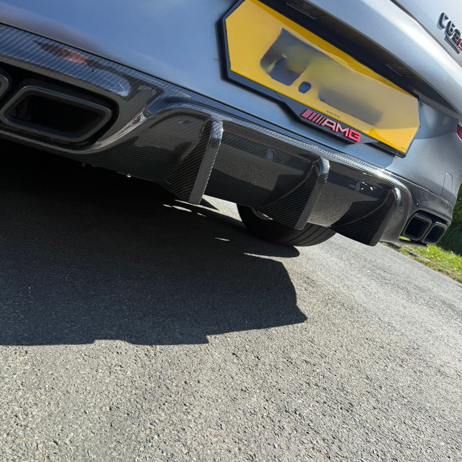 Big Fin Style Carbon Fibre Rear Diffuser for Mercedes W205 C63 2 Door 15-21