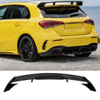 A45 Style Rear Spoiler Gloss Black For Mercedes A Class W177 2018+ -