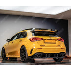 A45 Style Rear Spoiler Gloss Black For Mercedes A Class W177 2018+ -