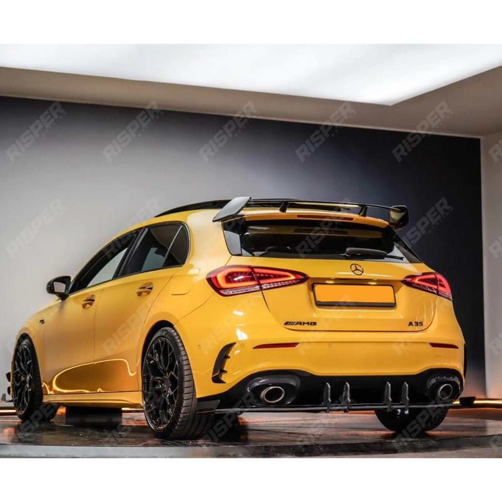A45 Style Rear Spoiler Gloss Black For Mercedes A Class W177 2018+ -