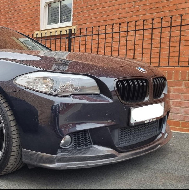 3D Style Carbon Fibre Front Splitter for BMW F10 5 Series 10-17