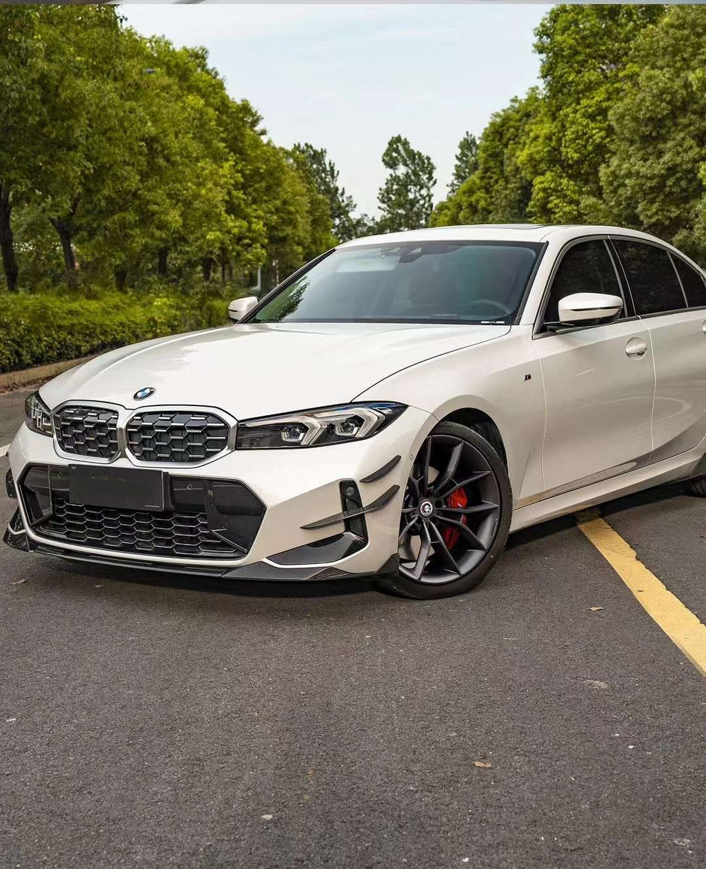ACHEN CYBE - BMW 3 SERIES G20 LCI DRY CARBON FIBRE FRONT LIP SPLITTER