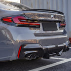 ACHEN CYBE - BMW 5 SERIES G30 LCI DRY CARBON FIBRE REAR DIFFUSER