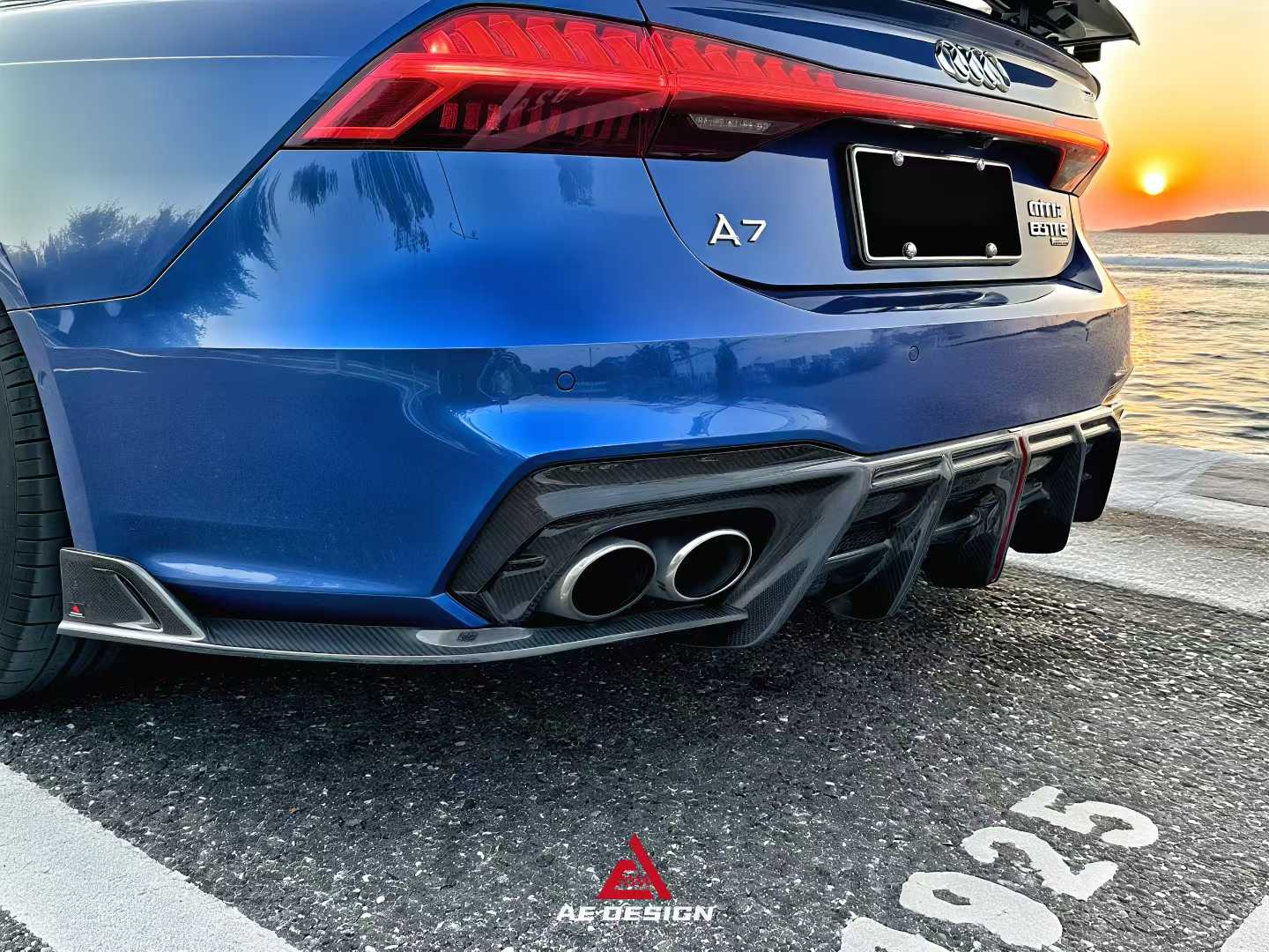 AE DESIGN - AUDI A7 / S7 C8 2018+ CARBON FIBER REAR DIFFUSER