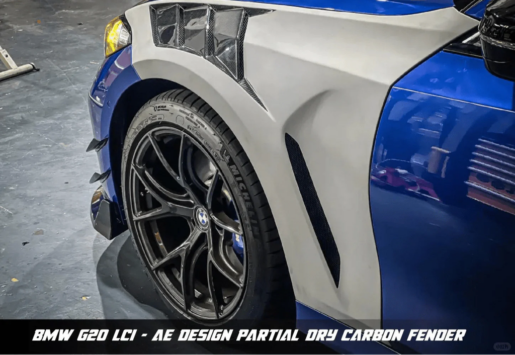 AE DESIGN - BMW 3 SERIES G20 DRY CARBON FIBRE SIDE FENDERS