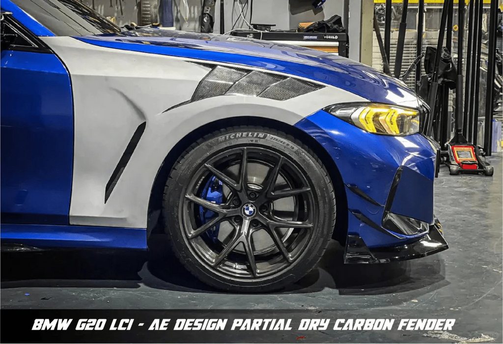 AE DESIGN - BMW 3 SERIES G20 DRY CARBON FIBRE SIDE FENDERS