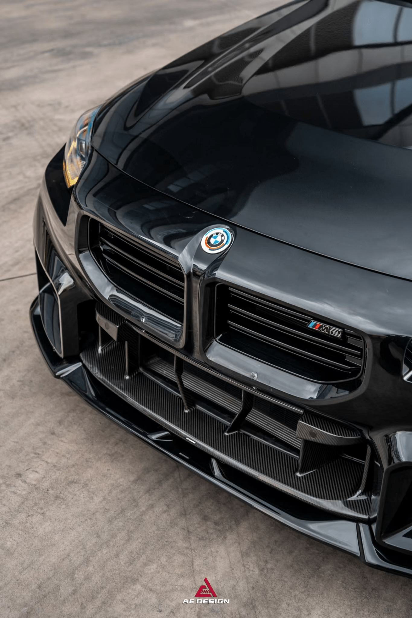 AE DESIGN - BMW M2 G87 GLOSS BLACK FRONT LIP