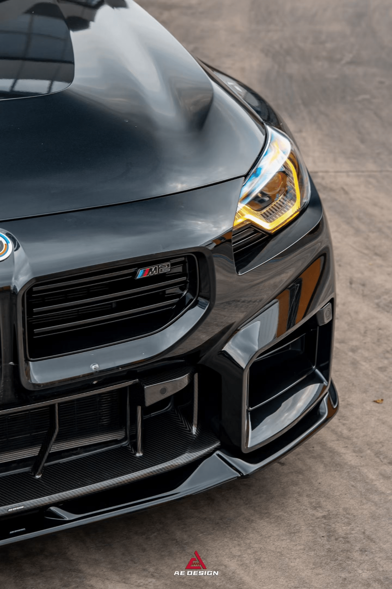 AE DESIGN - BMW M2 G87 GLOSS BLACK FRONT LIP