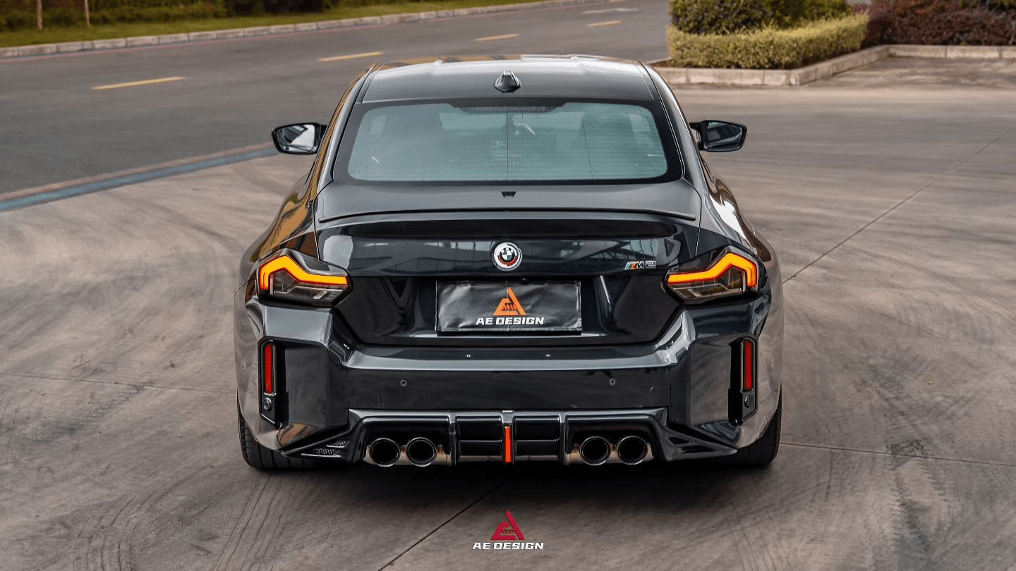 AE DESIGN - BMW M2 G87 GLOSS BLACK REAR LED DIFFUSER