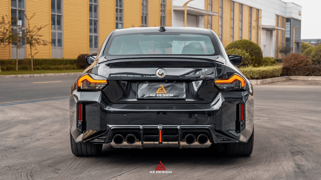 AE DESIGN - BMW M2 G87 GLOSS BLACK REAR LED DIFFUSER