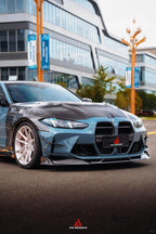 AE DESIGN - BMW M3 G80 / M4 G82 CARBON FIBER V2 HOOD BONNET WITH TRANSPARENT CLEAR ENGINE COVER