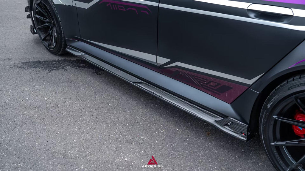 AE DESIGN - BMW M5 G90 DRY CARBON FIBER SIDE SKIRTS