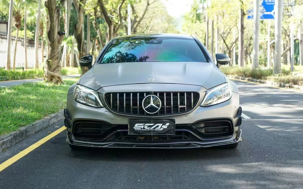 AE DESIGN - MERCEDES BENZ C63 C63S W205 CARBON FIBRE FRONT CANARDS