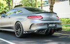 AE DESIGN - MERCEDES BENZ C63 C63S W205 CARBON FIBRE LED REAR DIFFUSER