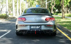 AE DESIGN - MERCEDES BENZ C63 C63S W205 CARBON FIBRE LED REAR DIFFUSER