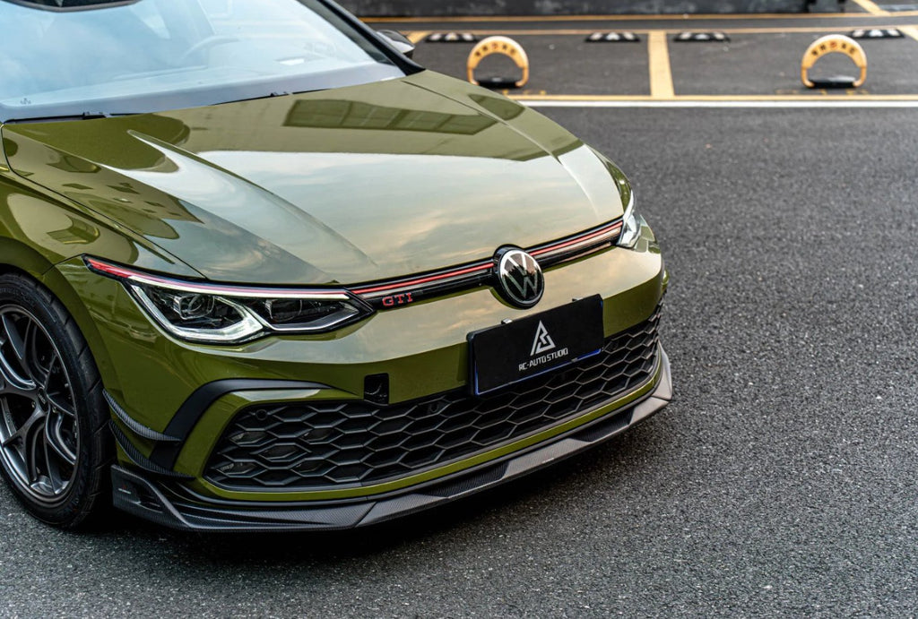 AE DESIGN - VOLKSWAGEN GOLF MK8 GTI / R LINE CARBON FIBRE FRONT LIP
