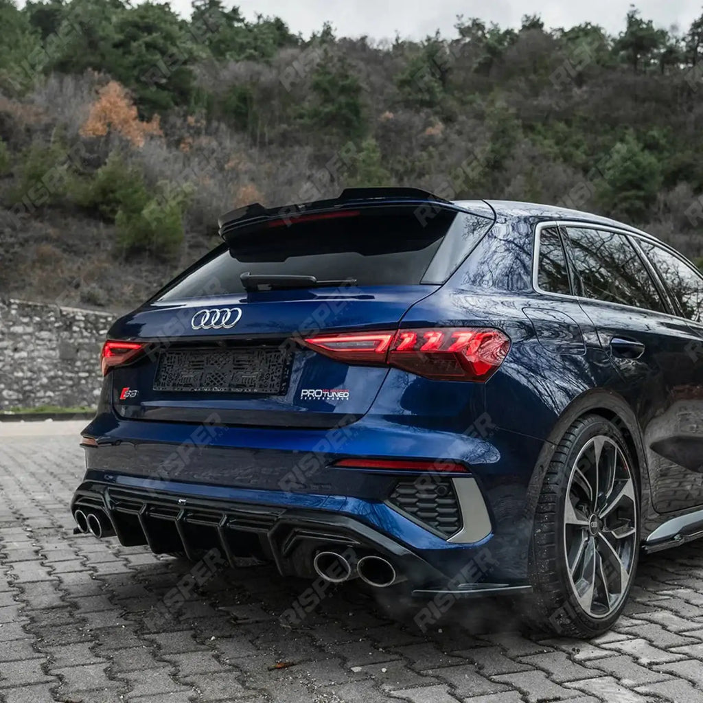 Aero Body Kit In Gloss Black For Audi S3 8Y 2020-2024 - A3 S-Line Hatchback 2020-2024