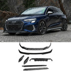 Aero Body Kit In Gloss Black For Audi S3 8Y 2020-2024 - A3 S-Line Hatchback 2020-2024