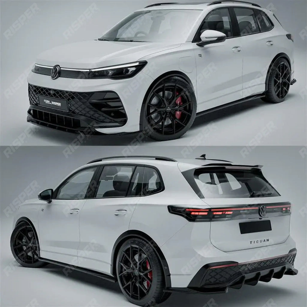 Aero Body Kit In Gloss Black For VW Tiguan R-Line MK3 2024 On