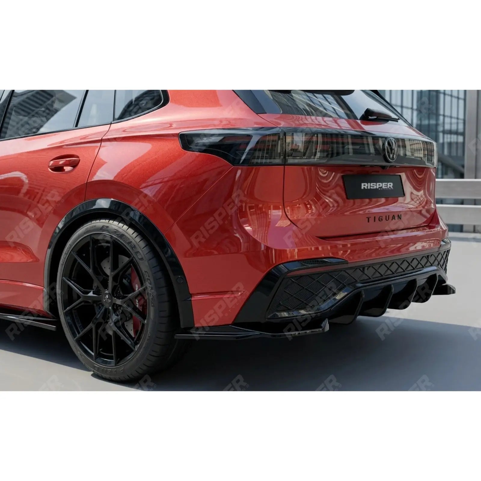 Aero Body Kit In Gloss Black For VW Tiguan R-Line MK3 2024 On