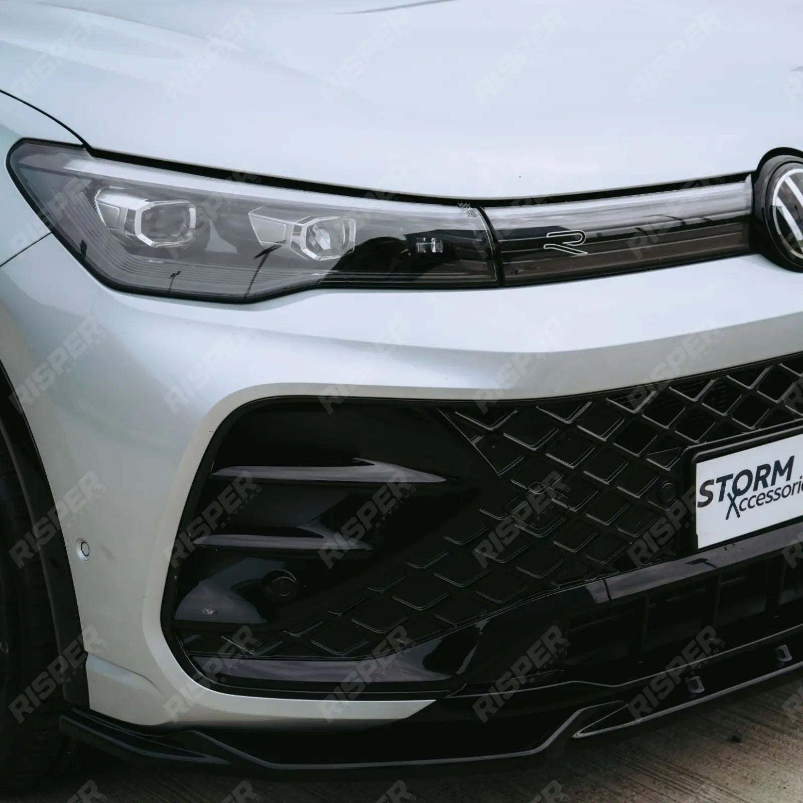 Aero Body Kit In Gloss Black For VW Tiguan R-Line MK3 2024 On