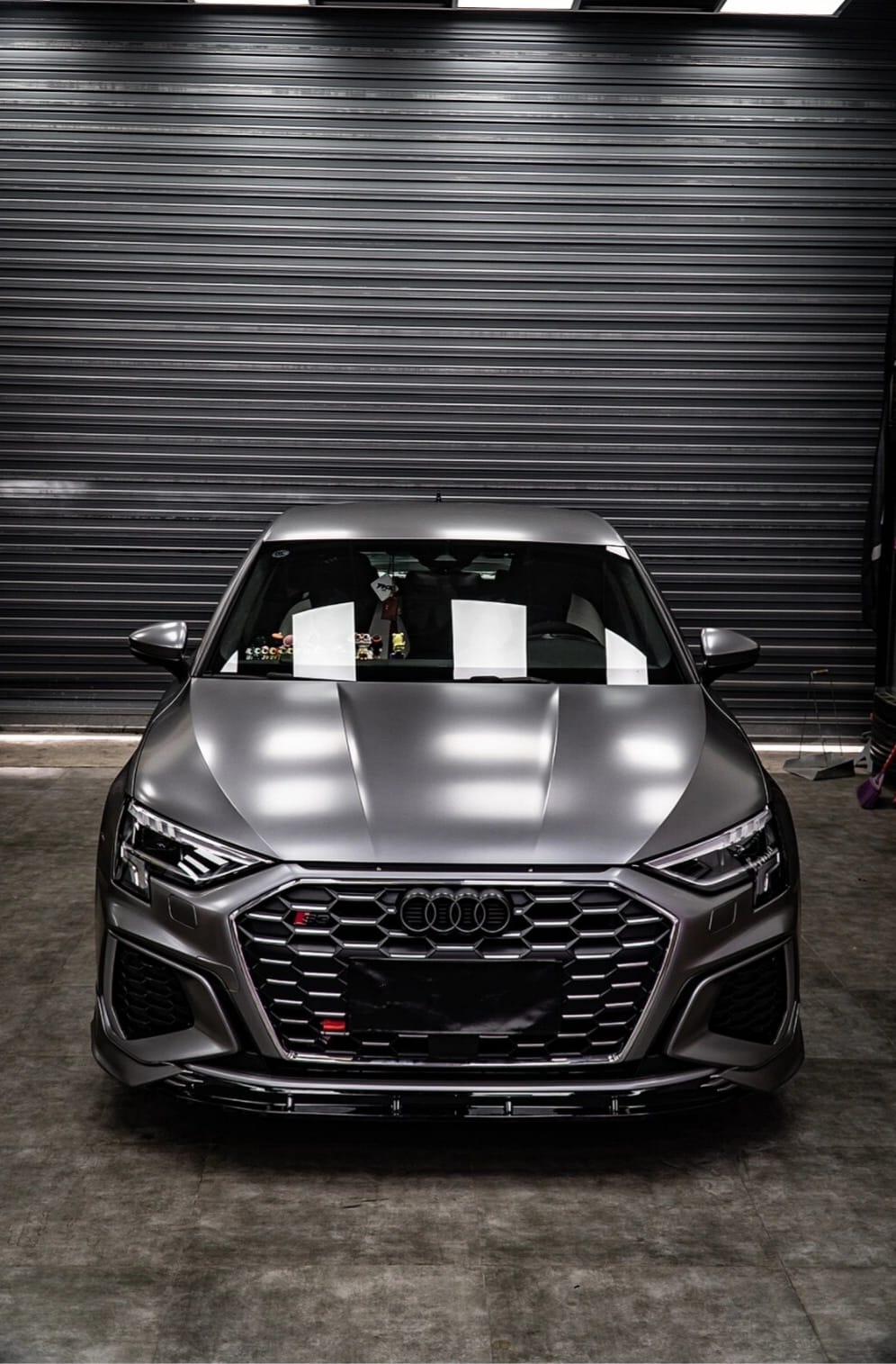 AERO CARBON - AUDI A3 / S3 8Y ABS PLASTIC GLOSS BLACK FRONT LIP